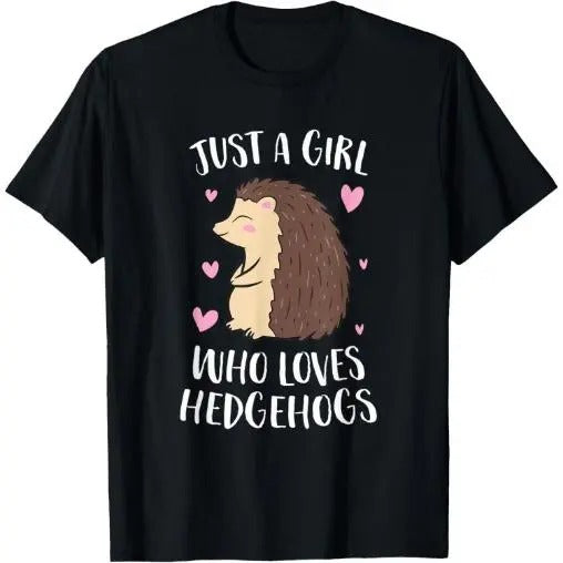 Just a Girl Who Loves Hedgehogs Cute Hedgehog Girl T-Shirt Made in USA Hoodie, Sweatshirt | TeeBloomCo.com