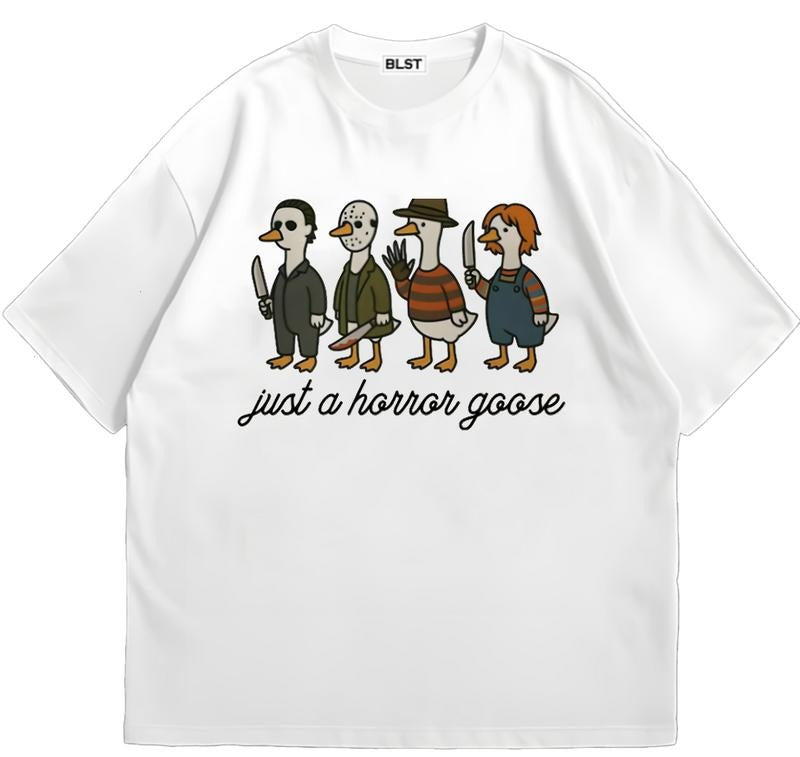 Just a horror goose T-Shirt Cool and Casual Urban Look Game Day Football Shirt Hoodie, Sweatshirt | TeeBloomCo.com