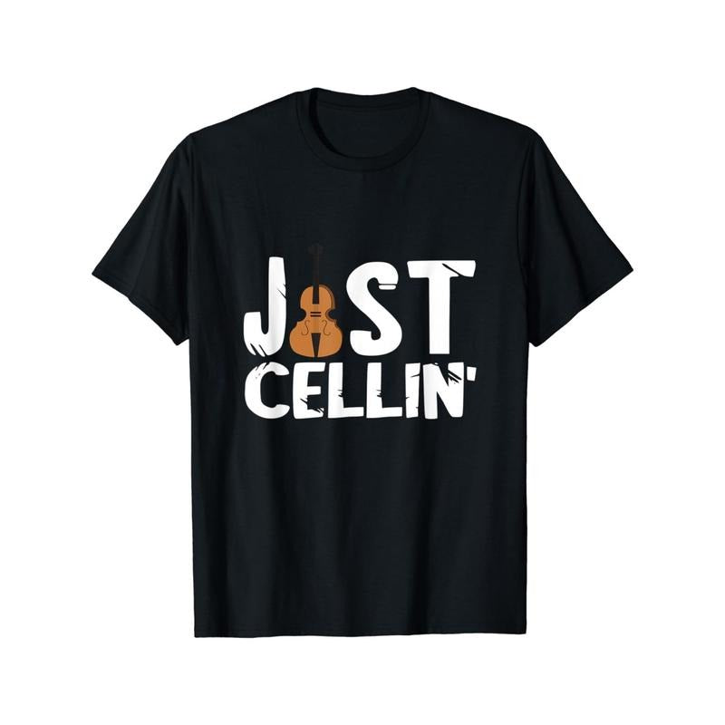 Just an instrumentalist, cellist, cellist who plays the cello T-shirt. Made in USA Hoodie, Sweatshirt | TeeBloomCo.com