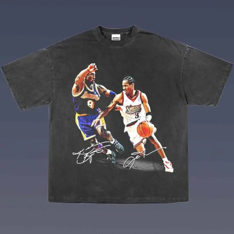 KOBE VS IVERSON 2.12 VINTAGE TEE | MEN'S GRAPHIC T-SHIRT SWEATSHIRT HOODIE | GIFT FOR FAN | TeeBloomCo.com