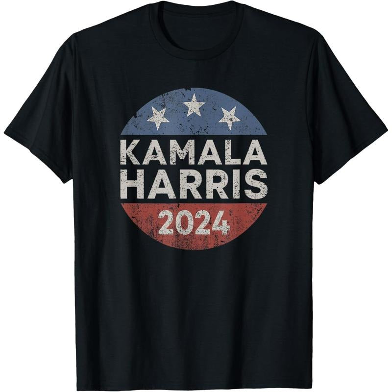 Kamala Harris 2024 For President Retro Button Election T-Shirt made in usa Hoodie, Sweatshirt | TeeBloomCo.com