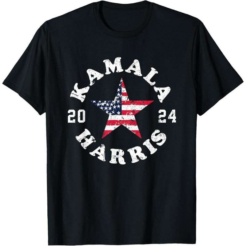 Kamala Harris 2024 President American Flag Vote Kamala T-Shirt made in usa Hoodie, Sweatshirt | TeeBloomCo.com