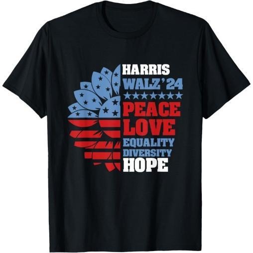 Kamala Harris Tim Walz 2024 Peace LGBT Harris Walz Waltz T-Shirt made in usastyle{n002}2 Hoodie, Sweatshirt | TeeBloomCo.com