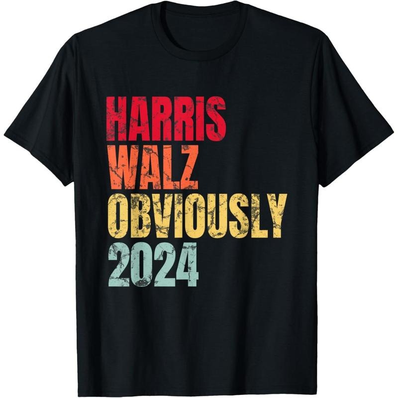 Kamala Harris Tim Walz (Waltz) Harris Walz. Obviously. 2024 T-Shirt made in usa Hoodie, Sweatshirt | TeeBloomCo.com