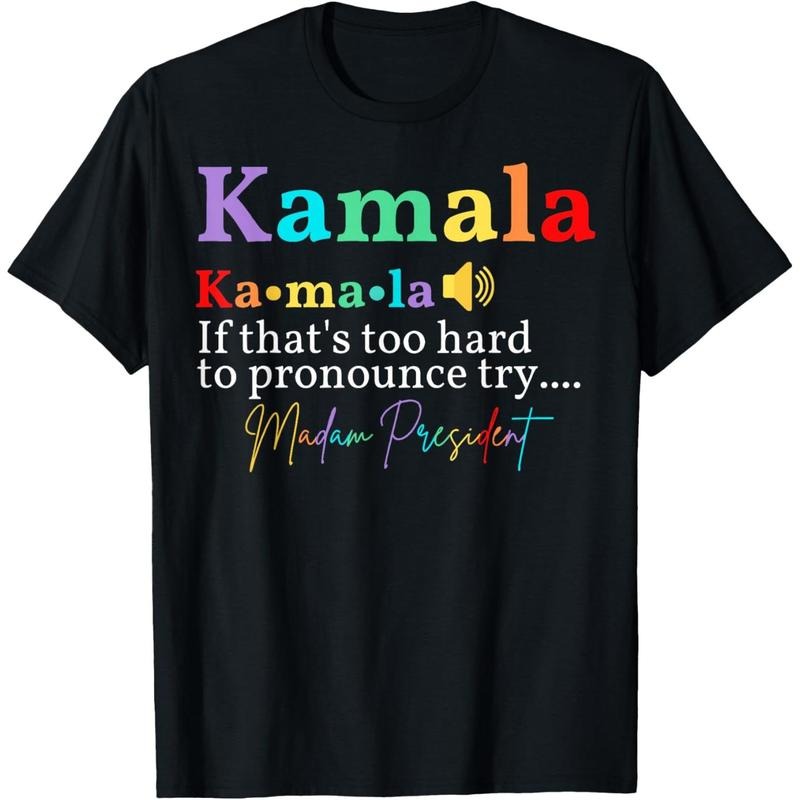 Kamala If that's too hard to pronounce try Madam President T-Shirt made in usa Hoodie, Sweatshirt | TeeBloomCo.com