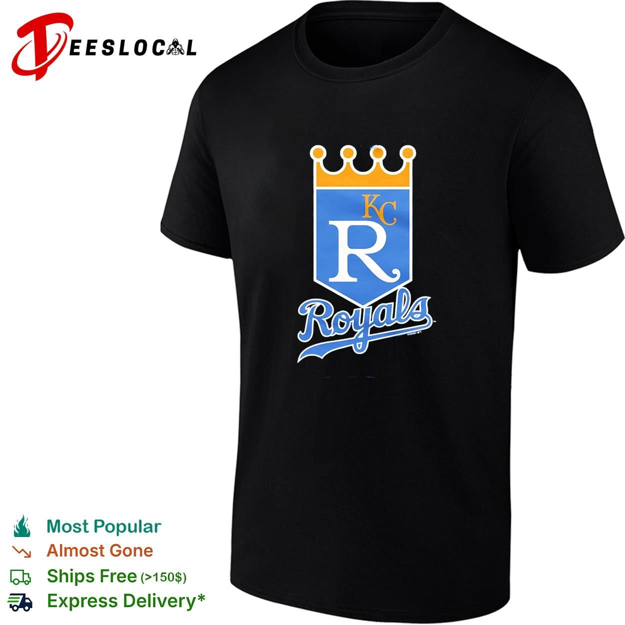 Kansas City Royals KC crown royal shield baseball logo vintage shirt
