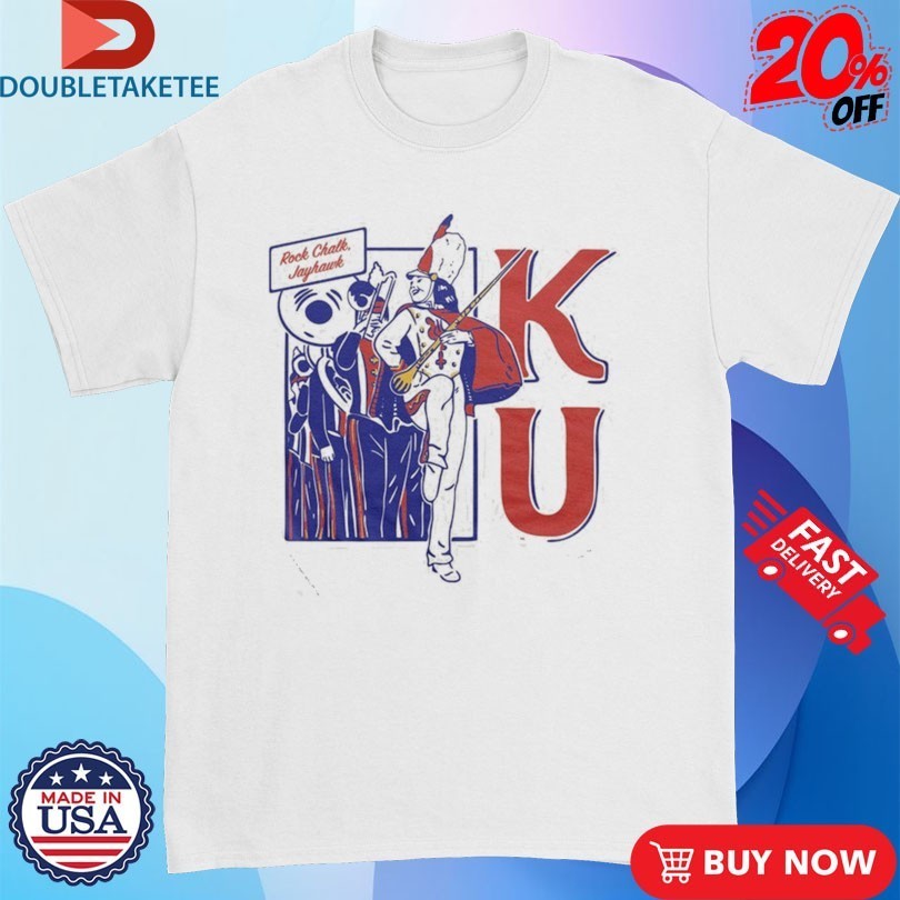 Kansas Jayhawks Rock Chalk KU Marching Shirts