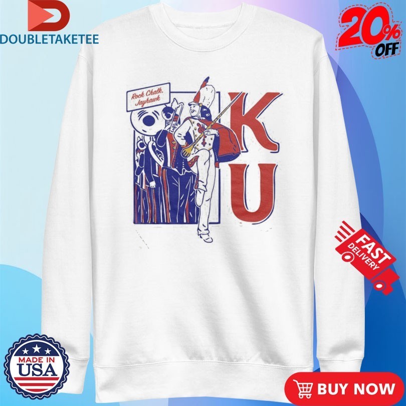 Kansas Jayhawks Rock Chalk KU Marching Shirts