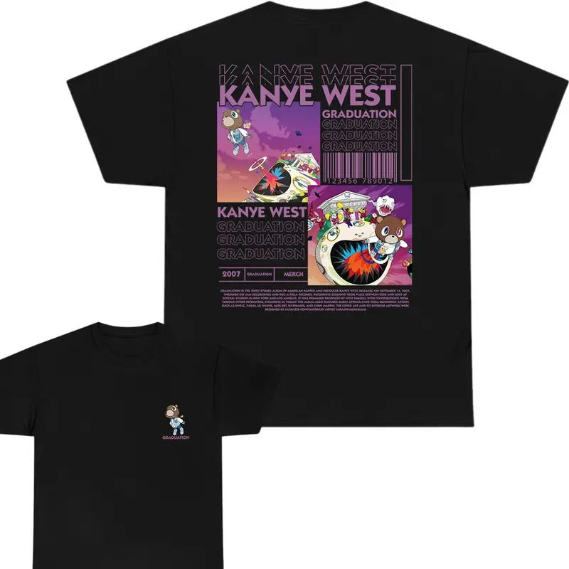 Kanyeee Two sides Graduation T-Shirt, Full Color, Unisex T-Shirt, For Women, For Men Hoodie, Sweatshirt | TeeBloomCo.com