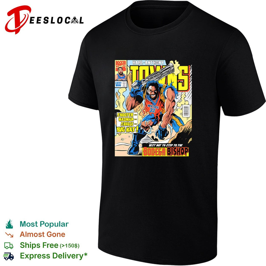 Karl Anthony Towns New York Knicks NBA comic shirt