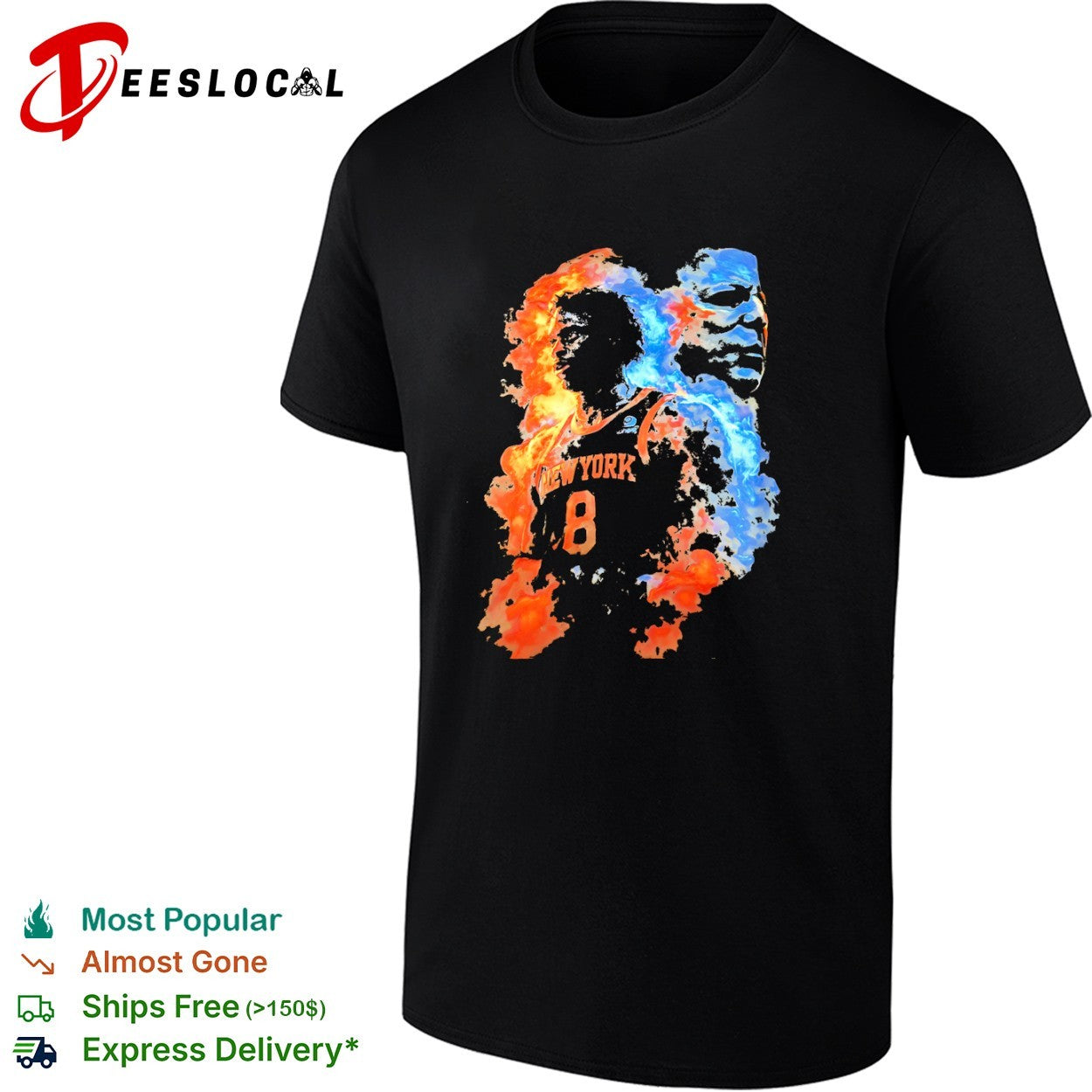 Karl-Anthony Towns New York Knicks NBA fire ice players team shirt