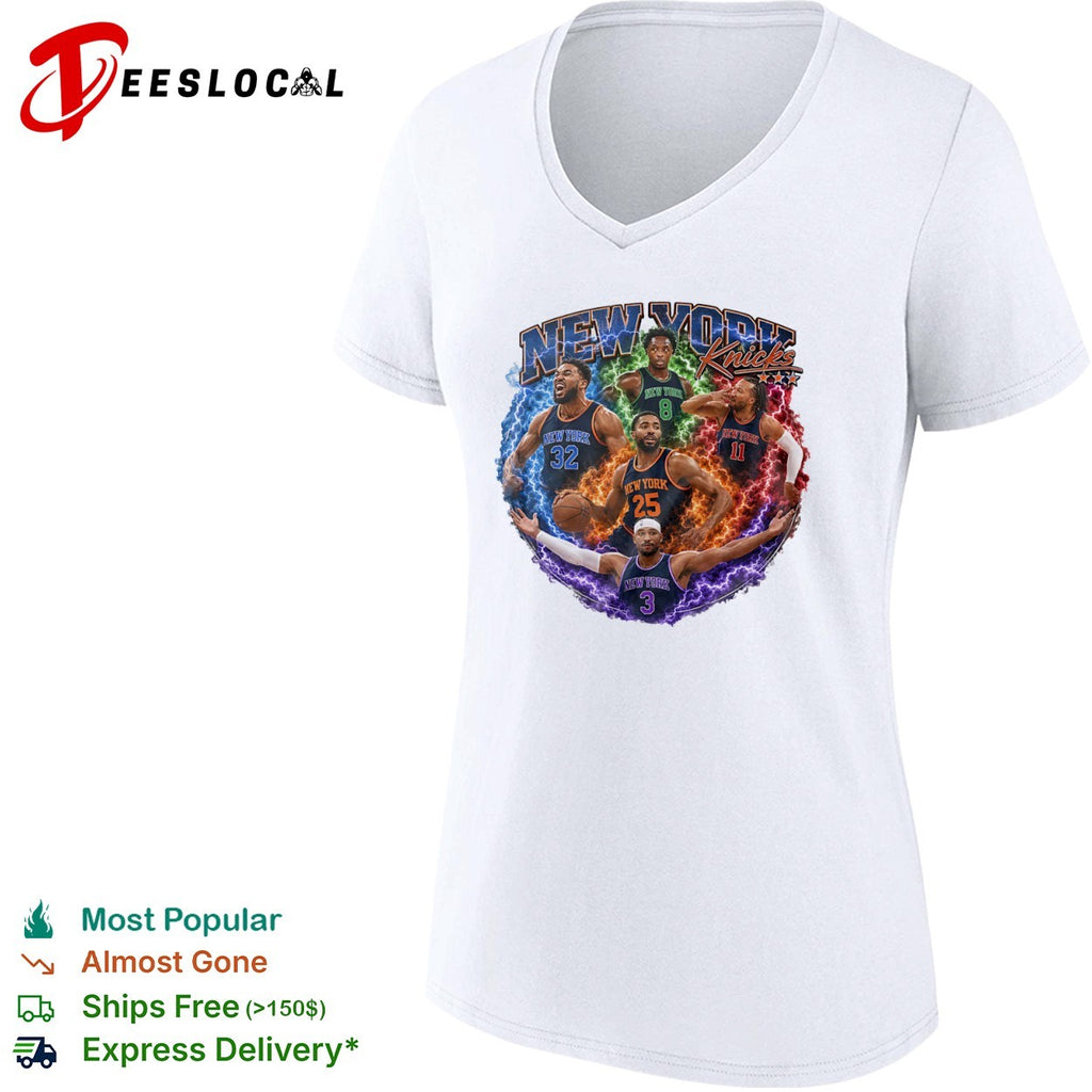 Karl Anthony Towns OG Anunoby Mikal Bridges Jalen Brunson Josh Hart New York Knicks graphic shirt