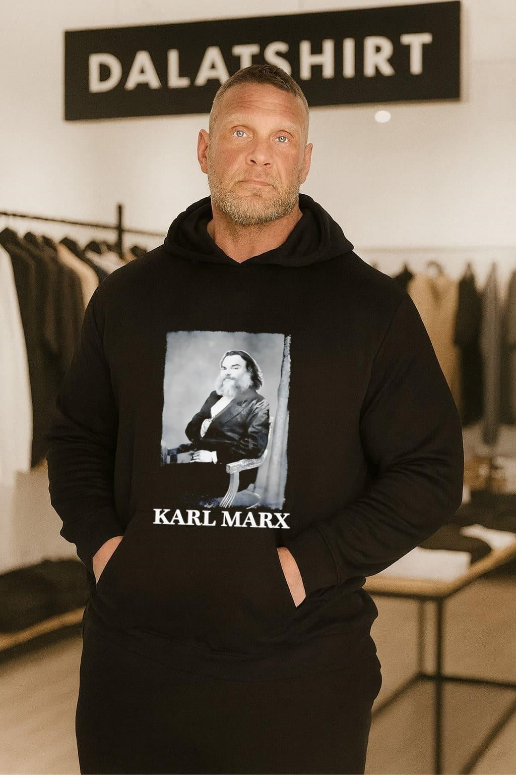 Karl Marx Portrait Jack Black Actor Parody Vintage shirt