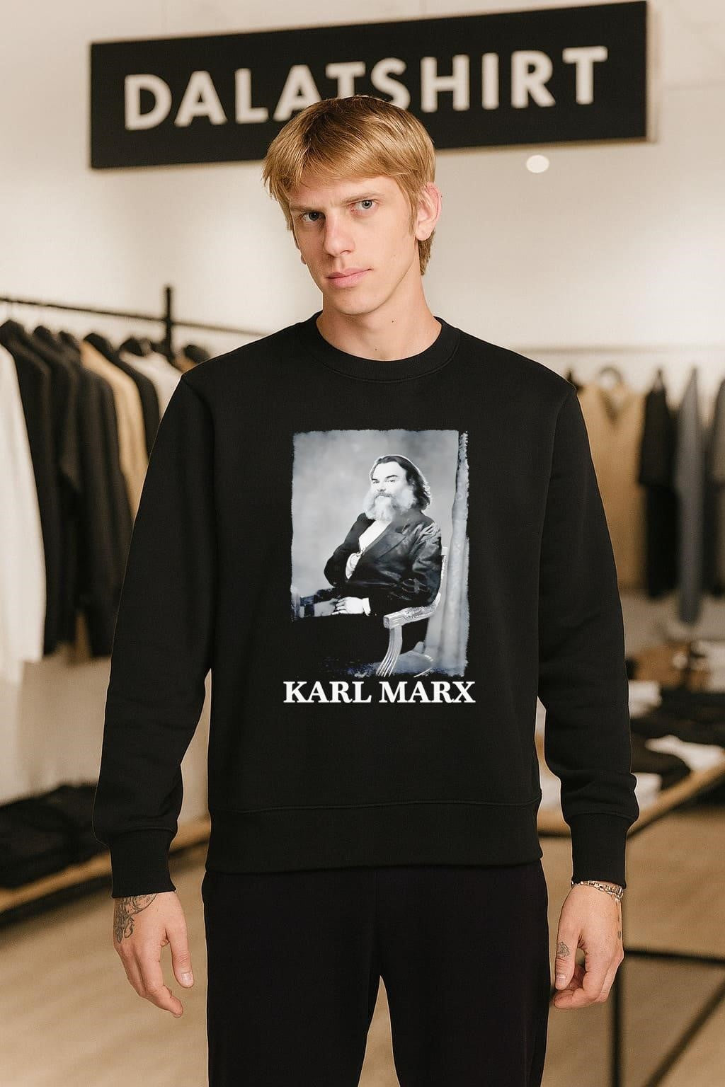 Karl Marx Portrait Jack Black Actor Parody Vintage shirt