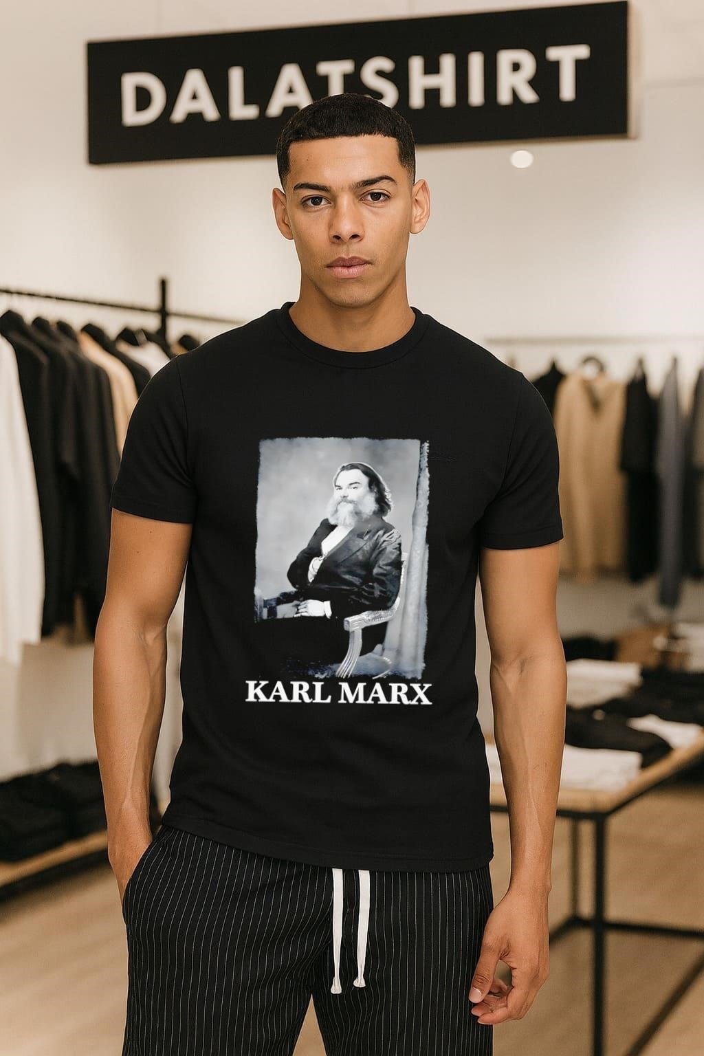 Karl Marx Portrait Jack Black Actor Parody Vintage shirt