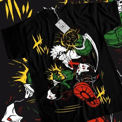 Katsuki Bakugo T-Shirt Manga My Hero Academia Anime Black Tshirt Tee All Size Hoodie, Sweatshirt | TeeBloomCo.com