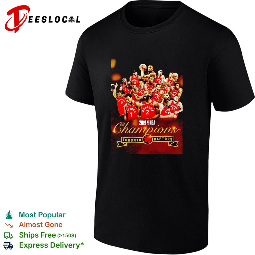 Kawhi Leonard Kyle Lowry Toronto Raptors 2019 NBA Champions roster signature shirt