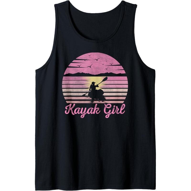 Kayak Girls Shirt Funny Outdoor Boating Canoeing Kayaking Tank Top MADE IN USA Hoodie, Sweatshirt | TeeBloomCo.com
