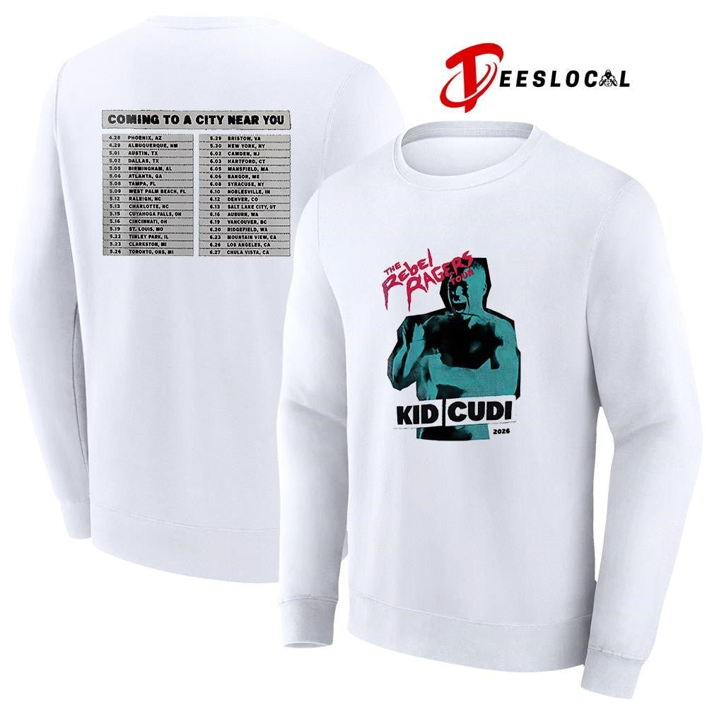 Kid Cudi The Rebel Ragers tour North America dates schedule shirt