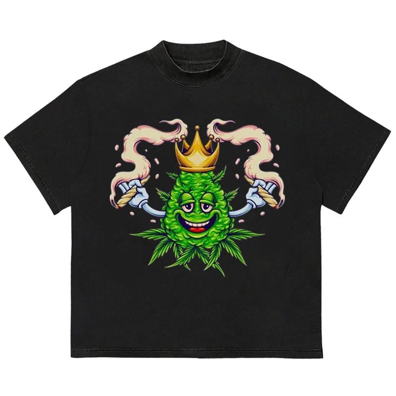 King Cannabis Bud Funny Marijuana T-Shirt Game Day Football Shirt Unique Design for Everyday Wear Hoodie, Sweatshirt
