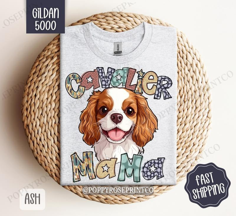 King Cavalier Mama Shirt Gildan, Dog Mom Women's Tee, Cute Mama Women's Tshirt Plus Sizes Hoodie, Sweatshirt | TeeBloomCo.com