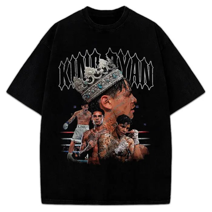 King Ryan T-Shirt Mexican Boxer World Champion Custom Graphic Tee Crewneck Cotton Hoodie, Sweatshirt | TeeBloomCo.com