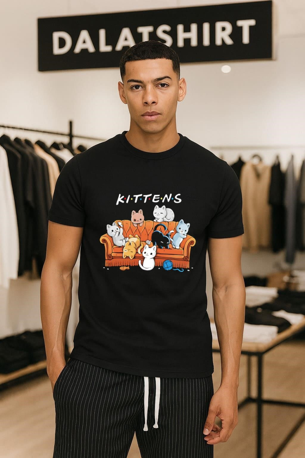 Kittens Friends TV Show Parody Cat Sofa shirt