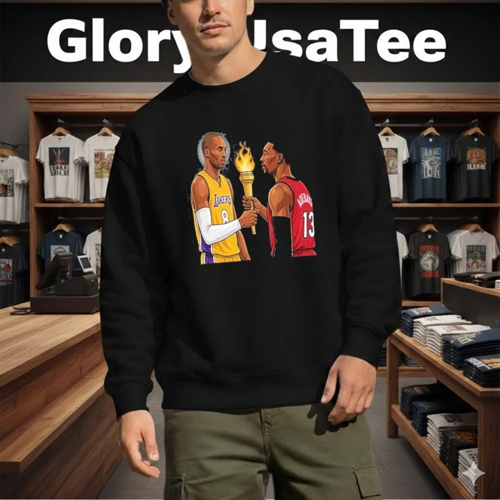 Kobe Bryant passing the torch to Bam Adebayo Shirt