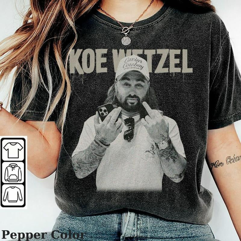 Koe Wetzel Shirt, Koe Vintage Western Music, Wetzel Concert Tour Bootleg 90s Gift Unisex Shirt, Koe Tour T-Shirt, Tour...