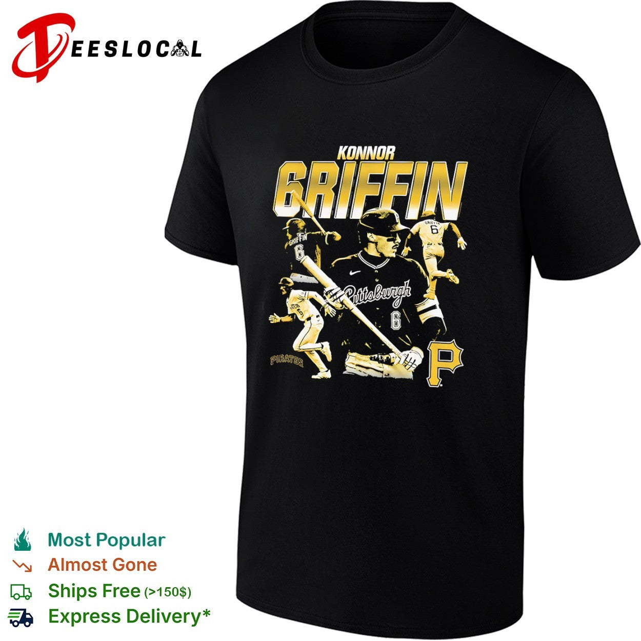 Konnor Griffin Pittsburgh Pirates MLB Player Collage shirt