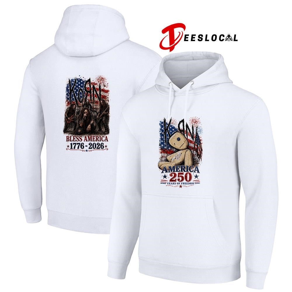 Korn bless America 250 years of freedom graphic shirt