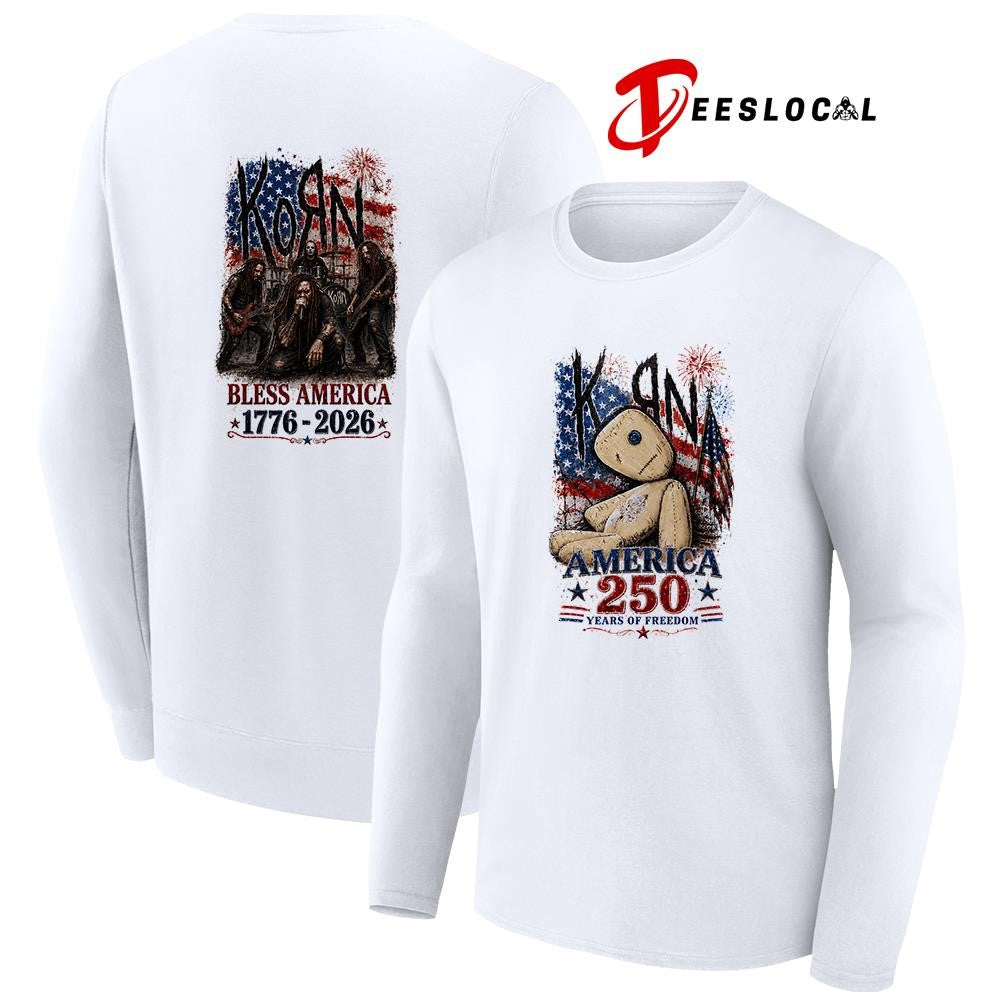 Korn bless America 250 years of freedom graphic shirt