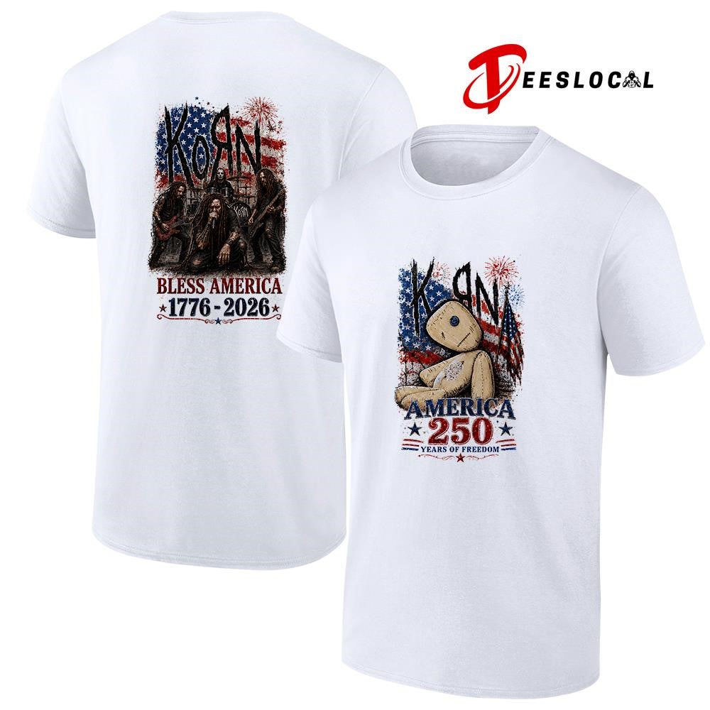 Korn bless America 250 years of freedom graphic shirt