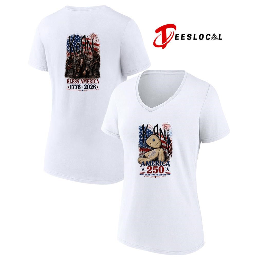 Korn bless America 250 years of freedom graphic shirt