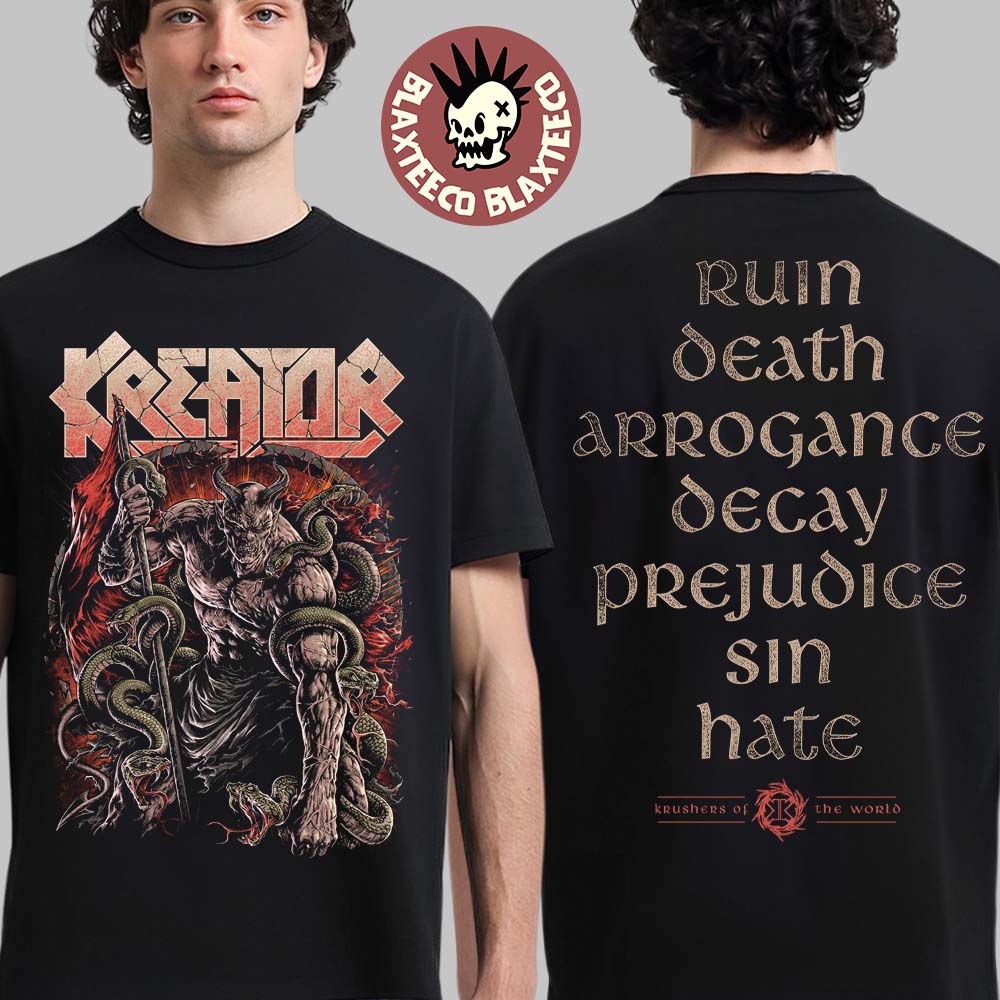 Kreator Krushers Of The World Merch Seven Serpents T-Shirt