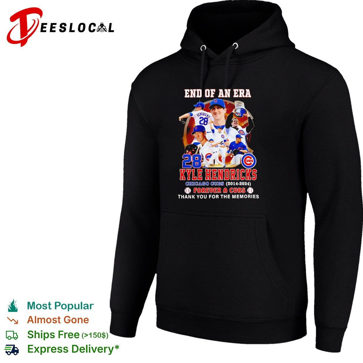 Kyle Hendricks Chicago Cubs End of an era 2014 2024 thank you for the memories shirt