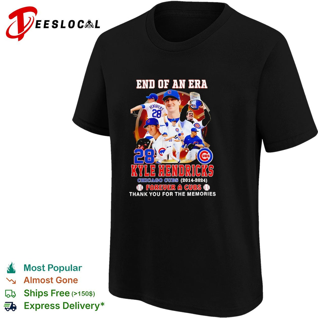 Kyle Hendricks Chicago Cubs End of an era 2014 2024 thank you for the memories shirt