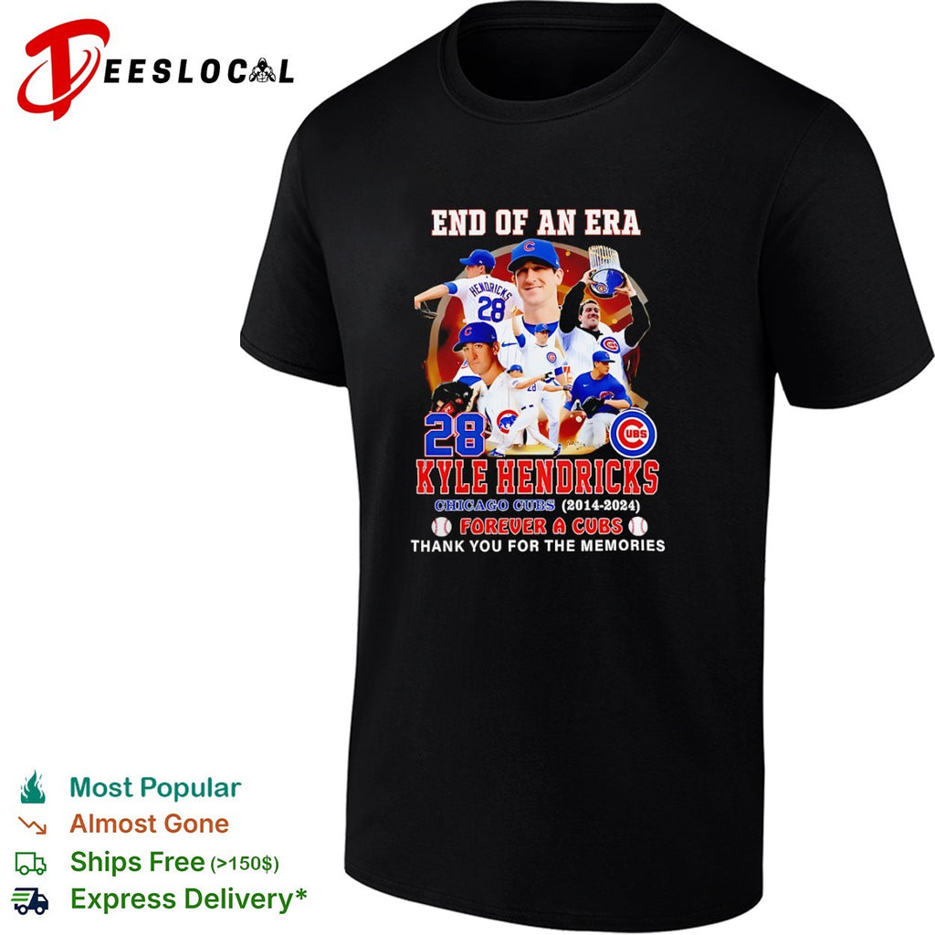 Kyle Hendricks Chicago Cubs End of an era 2014 2024 thank you for the memories shirt