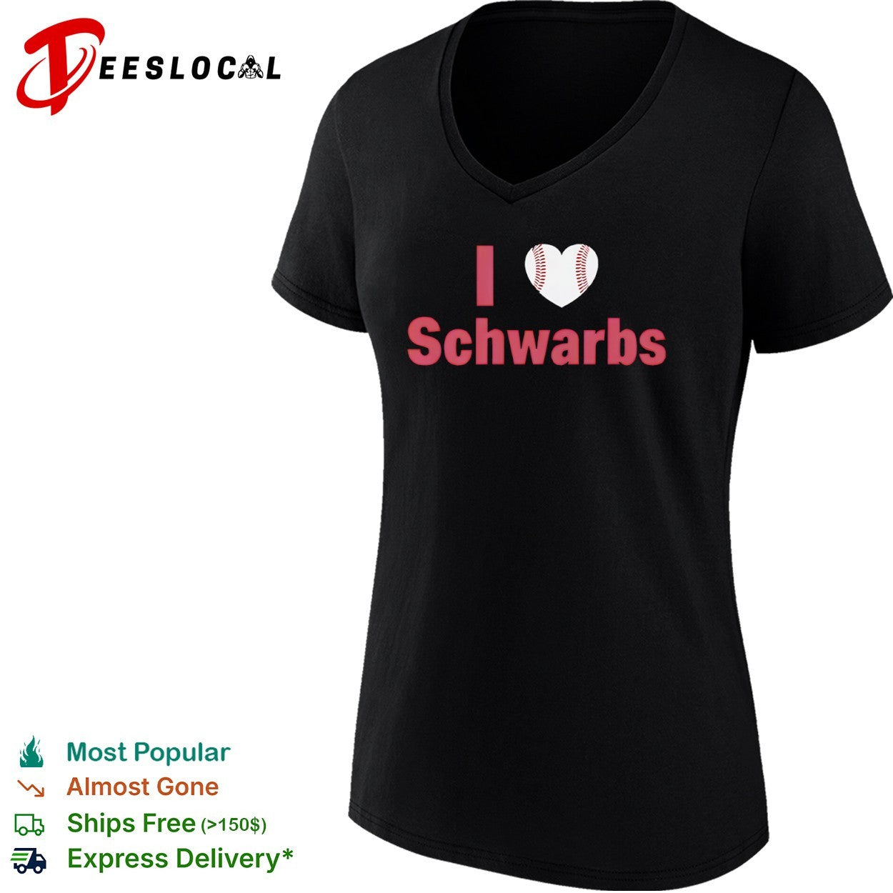Kyle Schwarber Philadelphia Phillies MLB I Love Schwarbs heart baseball shirt
