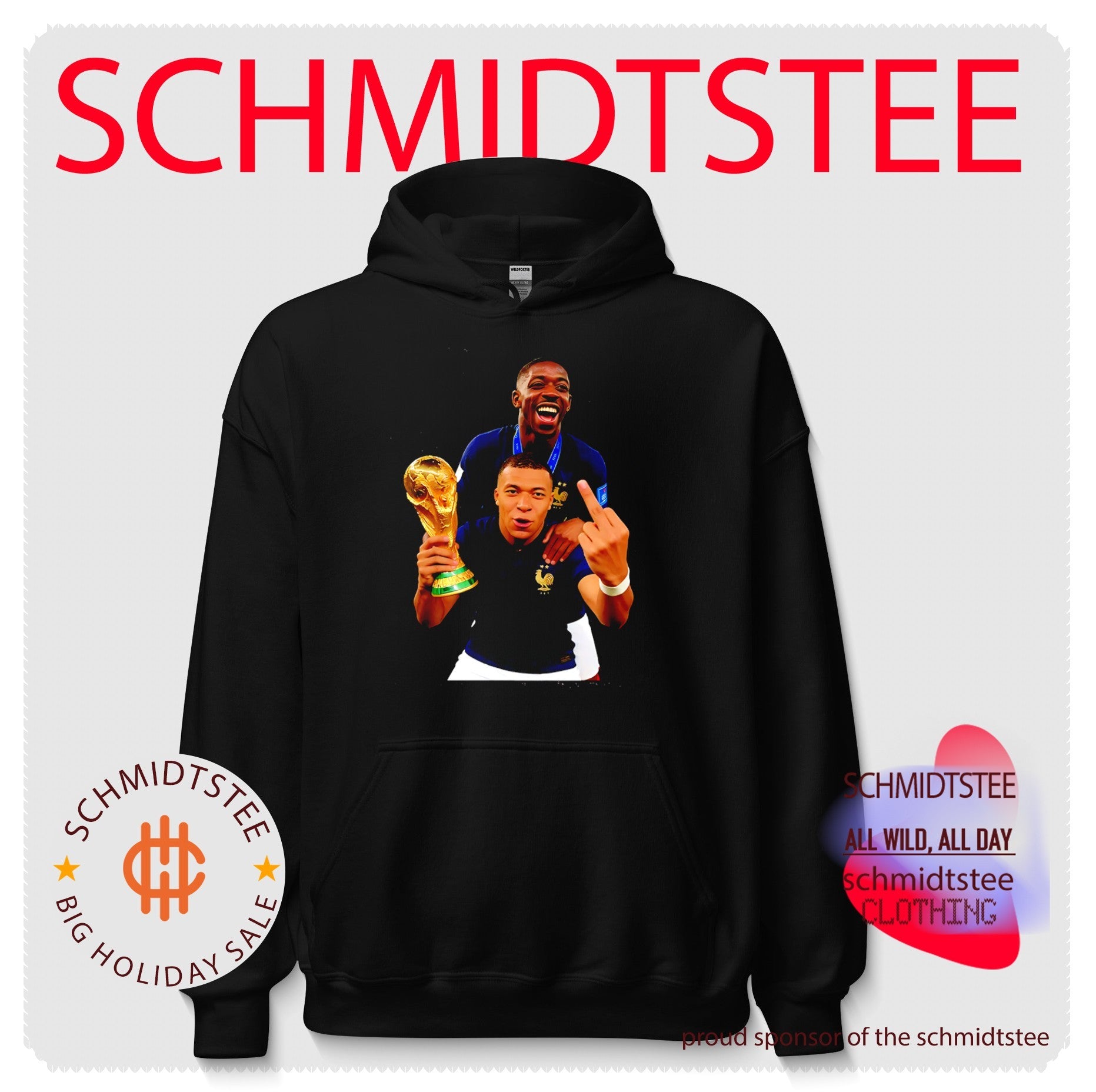 Kylian Mbappe and Ousmane Dembele France National Team Collage trophy shirt