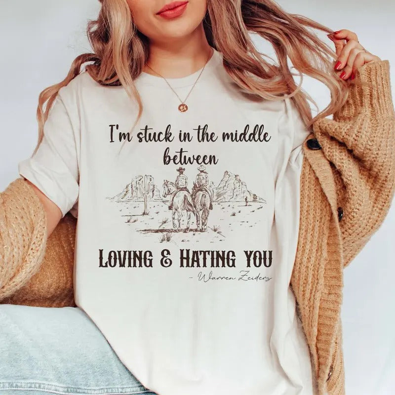 L0ving And H4ting You Tee, W4rren Zeid3rs Graphic Tee, Country Music Top, Concert Oufit, Unisex Short Sleeve Tee Shirt,...