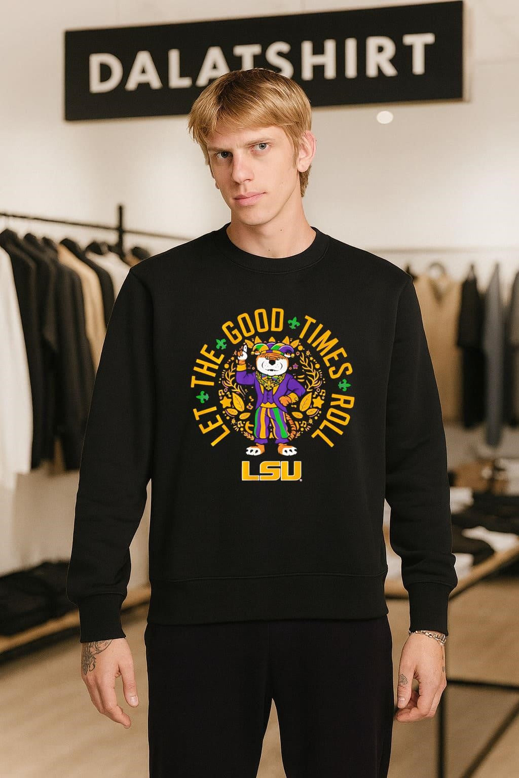 LSU Let The Good Times Roll Mardi Gras Tiger Mascot shirt