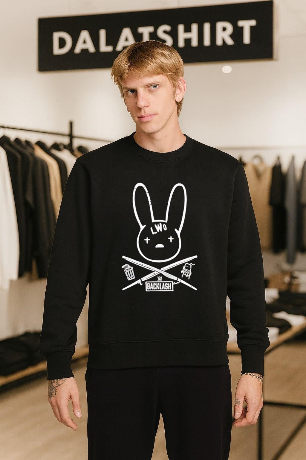 LWO Bad Bunny Backlash Rabbit Skull Logo shirt