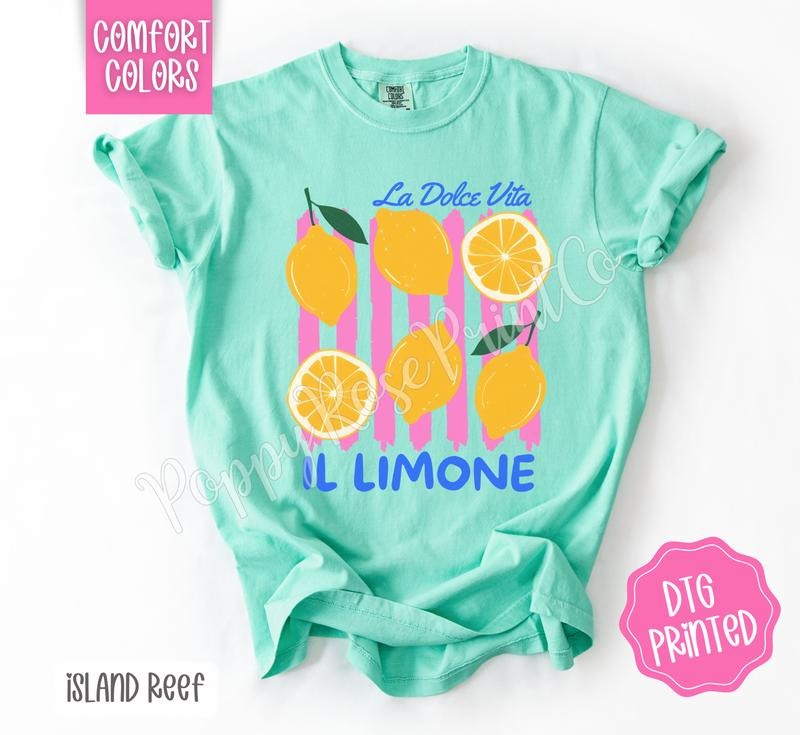 La Dolce Vita Comfort Colors Tshirt, Coastal Preppy Shirt, Graphic Tee for Women Hoodie, Sweatshirt | TeeBloomCo.com