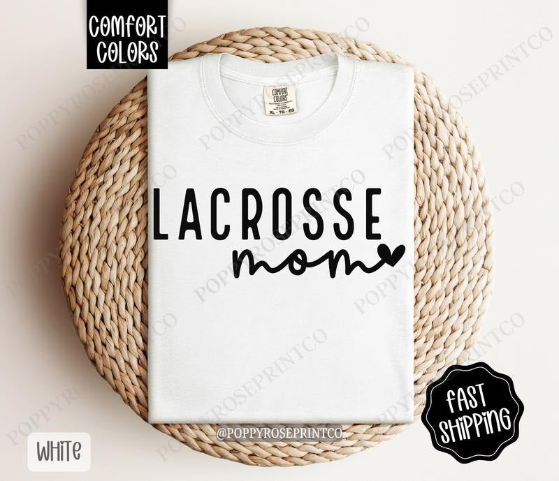 Lacrosse Comfort Colors Tshirt, Sports Mom Tee, Lacrosse Mom Women's Tshirt Hoodie, Sweatshirt | TeeBloomCo.com