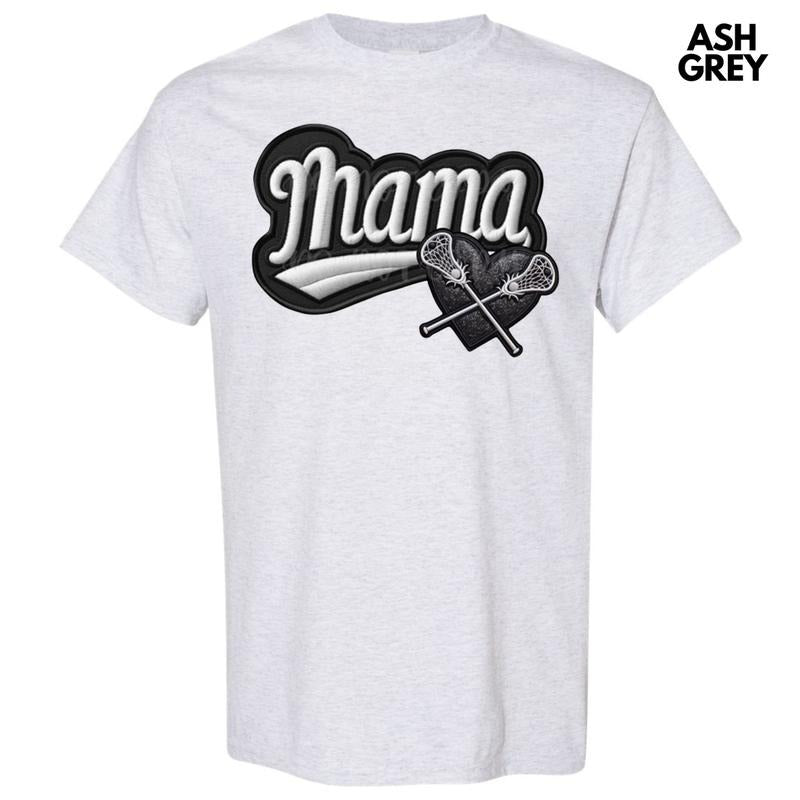 Lacrosse Mama FAKE Embroidery Gildan Short Sleeve T-Shirt 'NLB' Hoodie, Sweatshirt | TeeBloomCo.com
