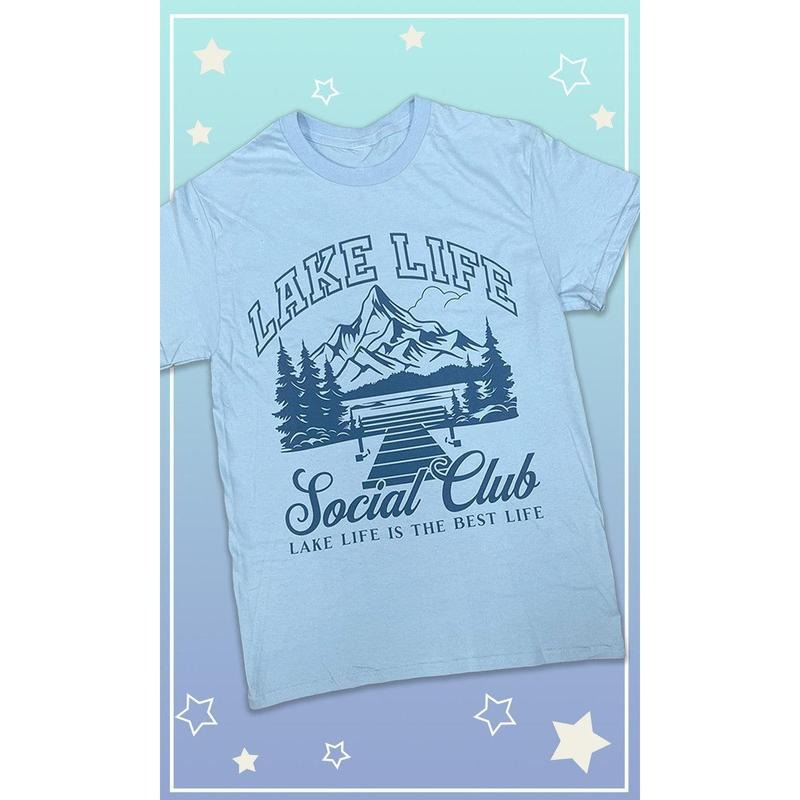 Lake Life Social Club Graphic T-Shirt Hoodie, Sweatshirt | TeeBloomCo.com