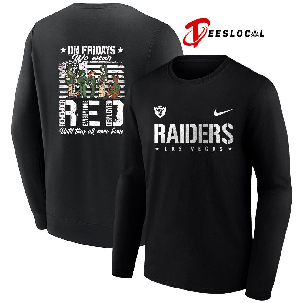 Las Vegas Raiders x Scooby Doo on friday we wear RED until they all come home shirt