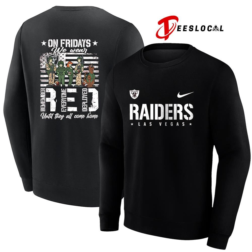Las Vegas Raiders x Scooby Doo on friday we wear RED until they all come home shirt