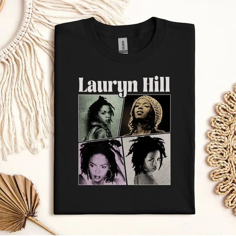 Lauryn Hill Retro Graphic T-Shirt Crewneck Cotton Crewneck Cotton Hoodie, Sweatshirt | TeeBloomCo.com
